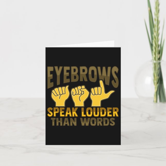 Carte Geste de la main Asl Sensibilisation à la surdité  (Devant)