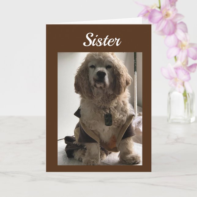 CARTE GET OUT & CELEBRATE YOUR DAY **SISTER** CARD (Orchidée)