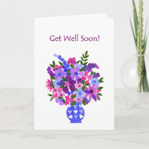 Carte Get Well - Fllower Power