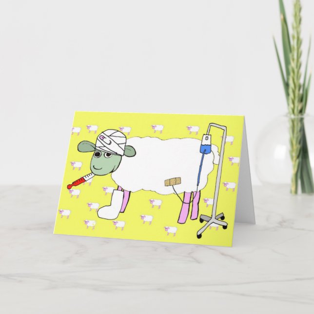 Carte Get Well Sheep (Devant)