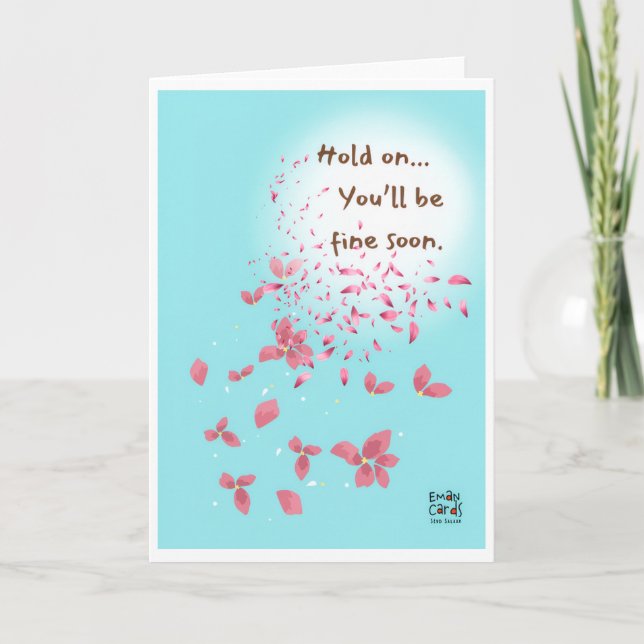 Carte Get Well Soon - Petals in the Breeze Card (Devant)