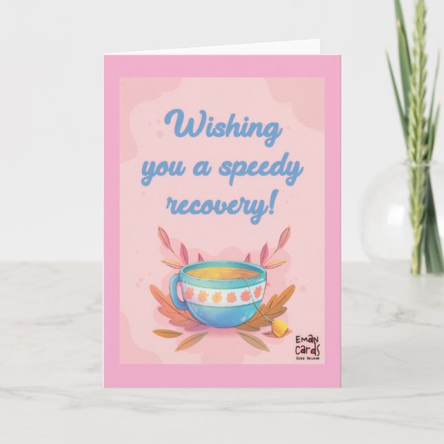 Carte Get Well Soon - Tea Cup (Devant)