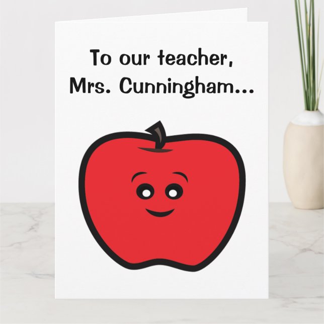 Carte Get Well Soon to a Teacher from Apple Large (Devant)