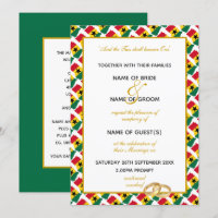CARTE GHANA avec Élégant script Mariage ghanéen