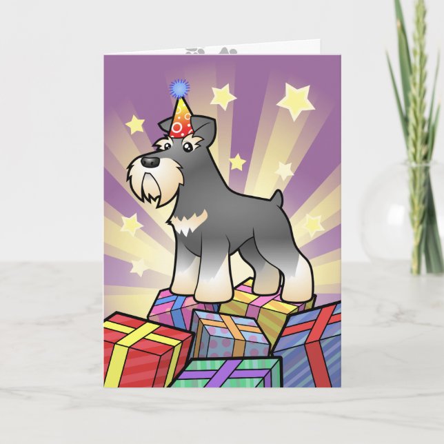 Carte Giant d'anniversaire/Schnauzer standard/miniature (Devant)