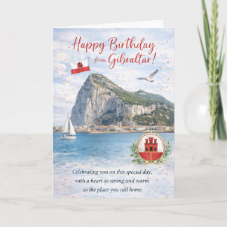 Carte Gibraltar Birthday Card