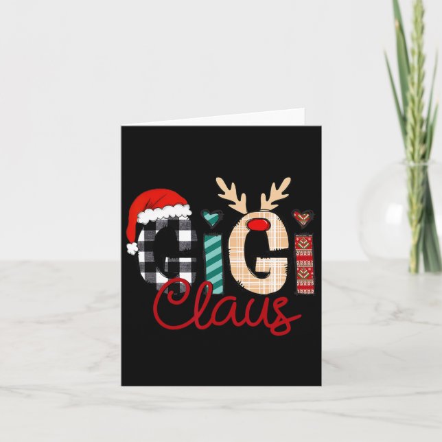 Carte Gigi Claus Reindeer Noël (Devant)