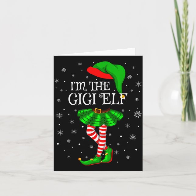 Carte Gigi Elf Christmas Matching Family Women Girls Elf (Devant)