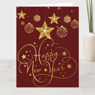 Carte Gilded Midnight New Year’s Eve Card – Luxury 
