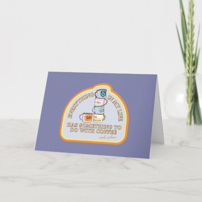 Carte Gilmore Girls | Graphique des devis de café (Devant)