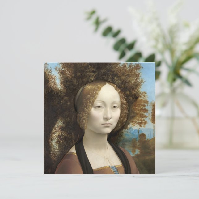 Carte Ginevra de' Benci Leonardo da Vinci (Debout devant)