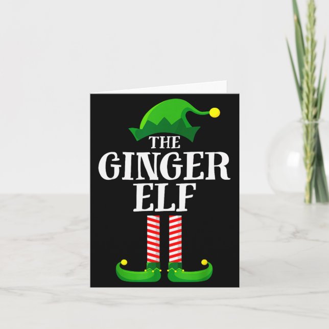 Carte Ginger Elf Matching Family Group Christmas Party P (Devant)