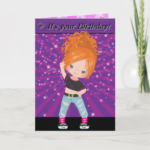 Carte Ginger Girls Hip hop Word Recherche Joyeux Anniver