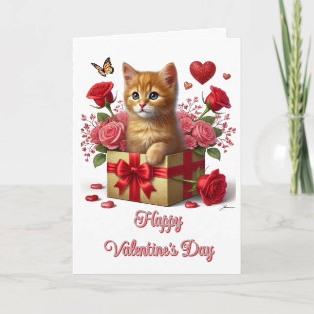 Carte Ginger Kitten Saint-Valentin (Devant)