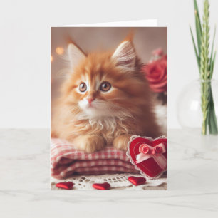Carte Ginger Valentine Kitten