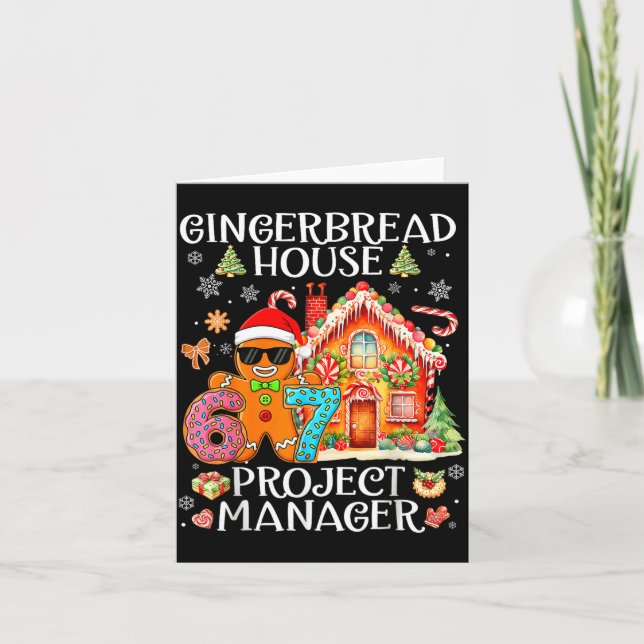 Carte Gingerbread House Project Manager Decorating Bakin (Devant)