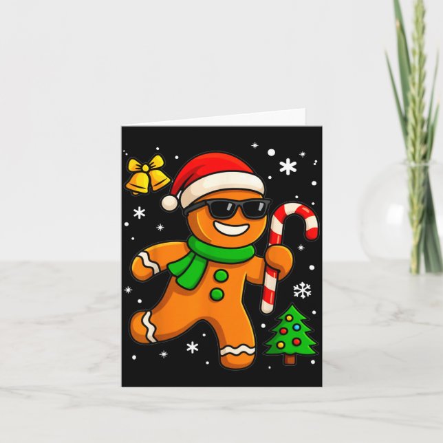 Carte Gingerbread Man Funny Christmas Cookie Costume Bak (Devant)