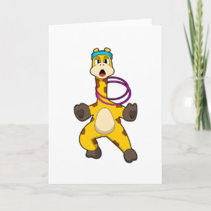 Carte Girafe à Fitness avec anneau à aile