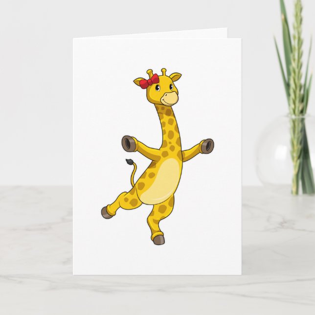 Carte Girafe au Ruban (Devant)