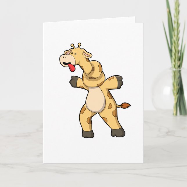 Carte Girafe avec un nœud dans le cou (Devant)
