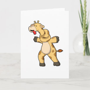 Carte Girafe avec un nœud dans le cou