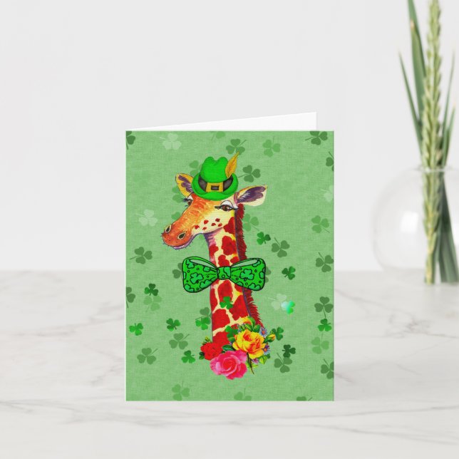 Carte Girafe du jour de St Patrick (Devant)