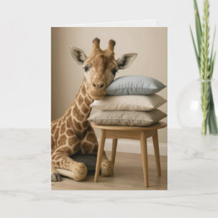 Carte Girafe fatiguée se sent mieux