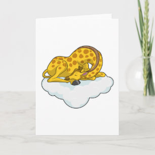 Carte Girafe sur les nuages