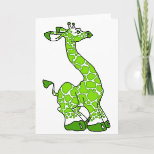 Carte Girafe verte
