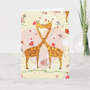Carte Girafes dans l'amour