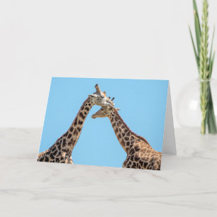 Carte Girafes embrassant personnalisé