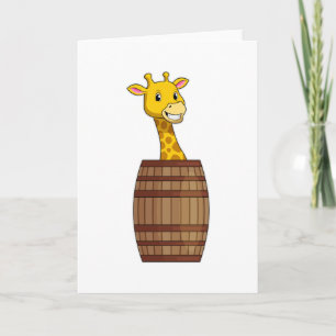 Carte Giraffe avec tonneau