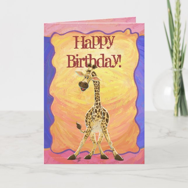 Carte Giraffe de l'animal du parti (Devant)
