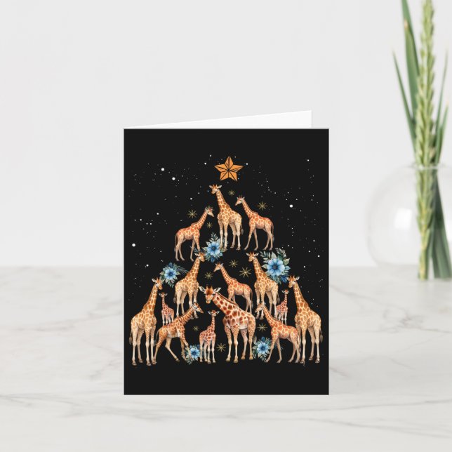 Carte Giraffe de Noël Amateurs de girafe Noël Noël Ho (Devant)