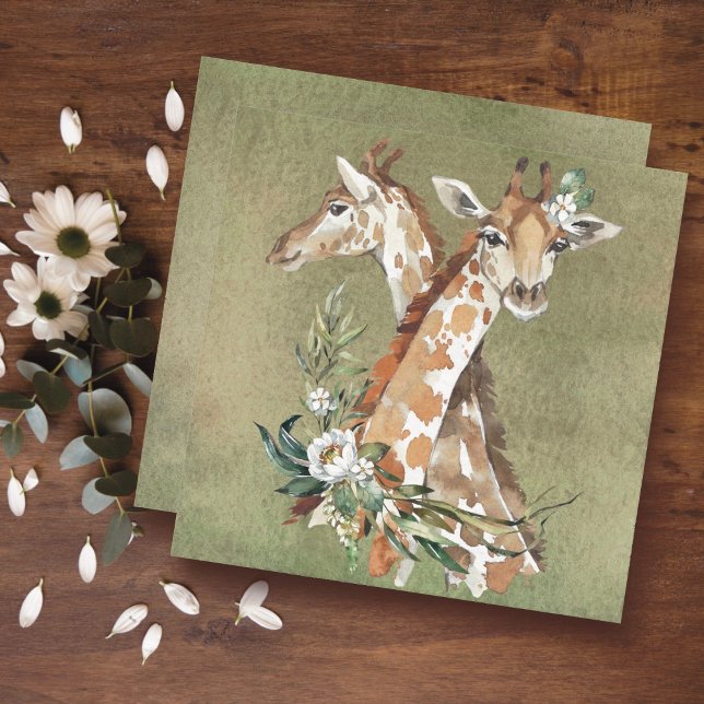 Carte Giraffe Floral Card (Créateur téléchargé)
