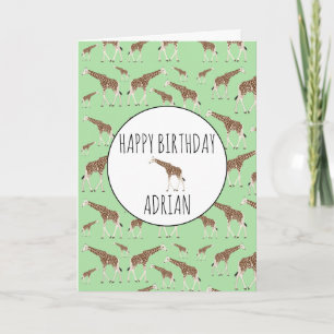 Carte Giraffe Jungle Safari animal