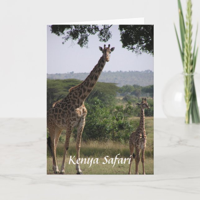Carte Giraffe, Kenya Safari (Devant)