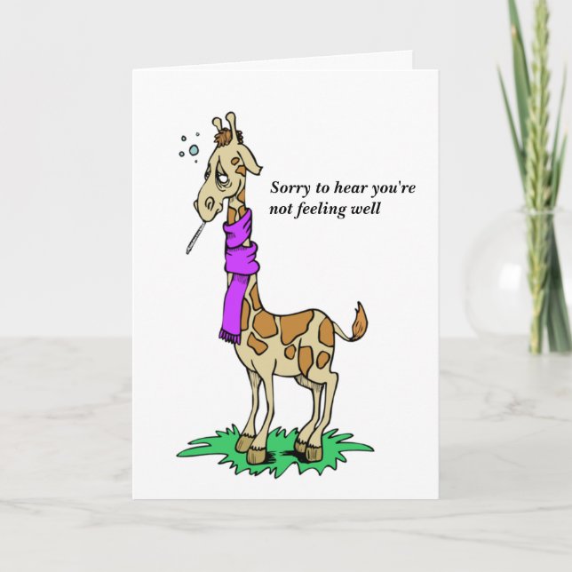 Carte Giraffe Malade (Devant)