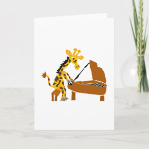 Carte Giraffe sotte Jouer du piano
