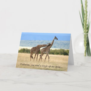 Carte Giraffe Valentine's Day