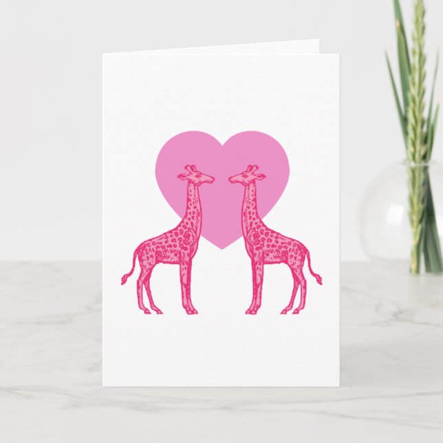 Carte Giraffes roses (Devant)
