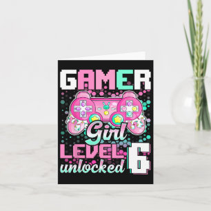Carte Girl Level 6 Déverrouillé Jeu vidéo 6e anniversair