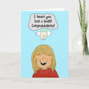 Carte Girl Lost Tooth Teeth Growing Up Paper Card