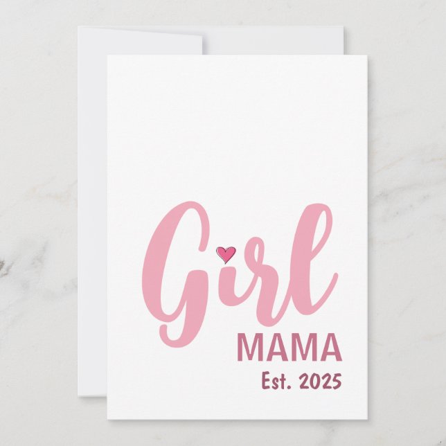 Carte Girl Mama Est. Personalized Gift (Devant)