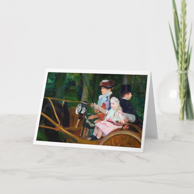Carte Girl Riding a Carrie, Mary Cassatt (Devant)