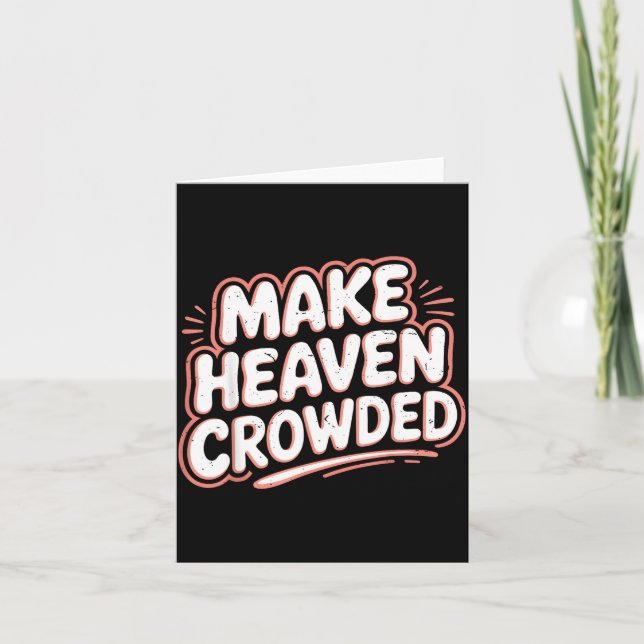 Carte Girls Jesus Make Heaven Crowded Christian Toddler  (Devant)