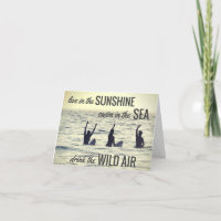 Girls Surfing Surf Beach Buvez la citation Wild Ai
