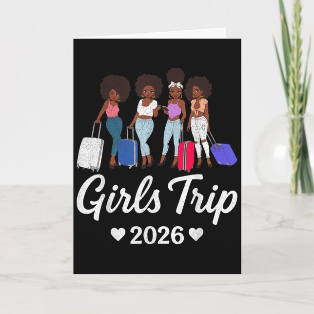 Carte Girls Trip 2026 For Black Melanin Queen On Vacatio (Devant)