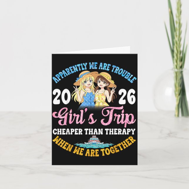 Carte Girls Trip Hilarious Friends Fun Boat Ocean Travel (Devant)
