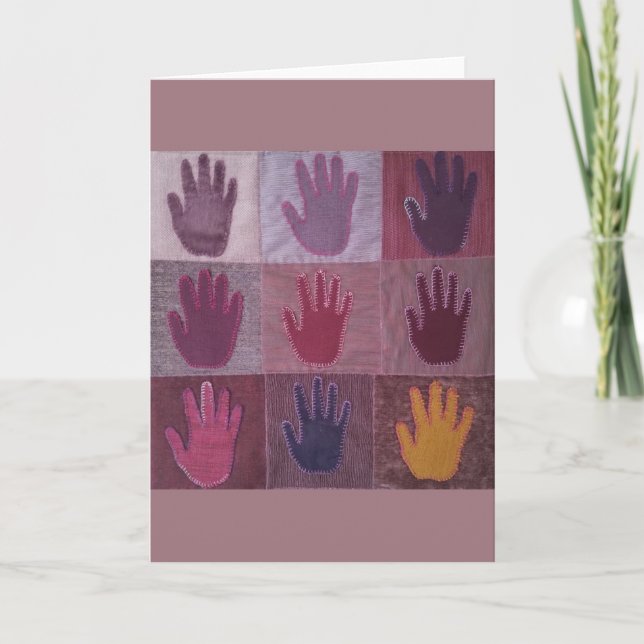 Carte "Give a Hand" Art Quilt (Devant)